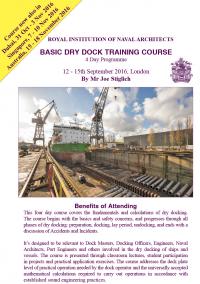 Dry Dock Training Course Sept 2016